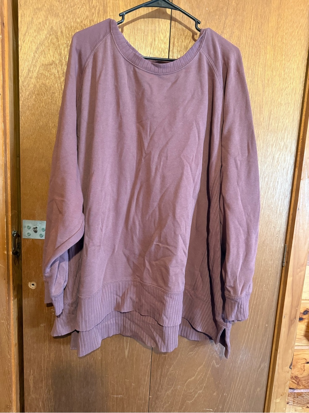 Maurices Layered Hem Scoop Neck Sweater - Mauve Pink
